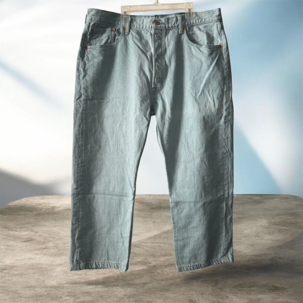 Levi's 501 Men's Jeans Size 36/26 Button Fly Sage Green Red Tab White Oak Cone